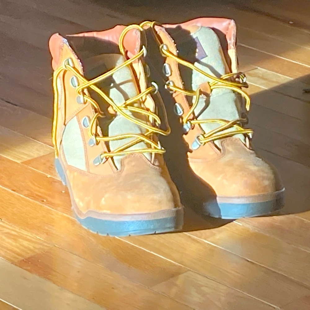 Chicken and broccoli Timberland field Boots size 7m